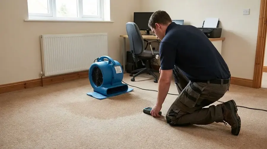 Orem Water Damage Pros technician on a Utah Valley water damage job